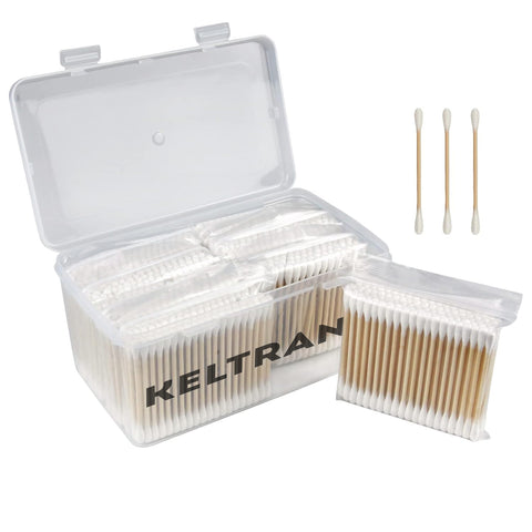 Keltrana 800 Count Bamboo Cotton Swabs Natural Organic Cotton Buds with Double Tips Hypoallergenic Biodegradable Swabs for Ear Cleaning Beauty & Personal Care Makeup Pet Care Crafts