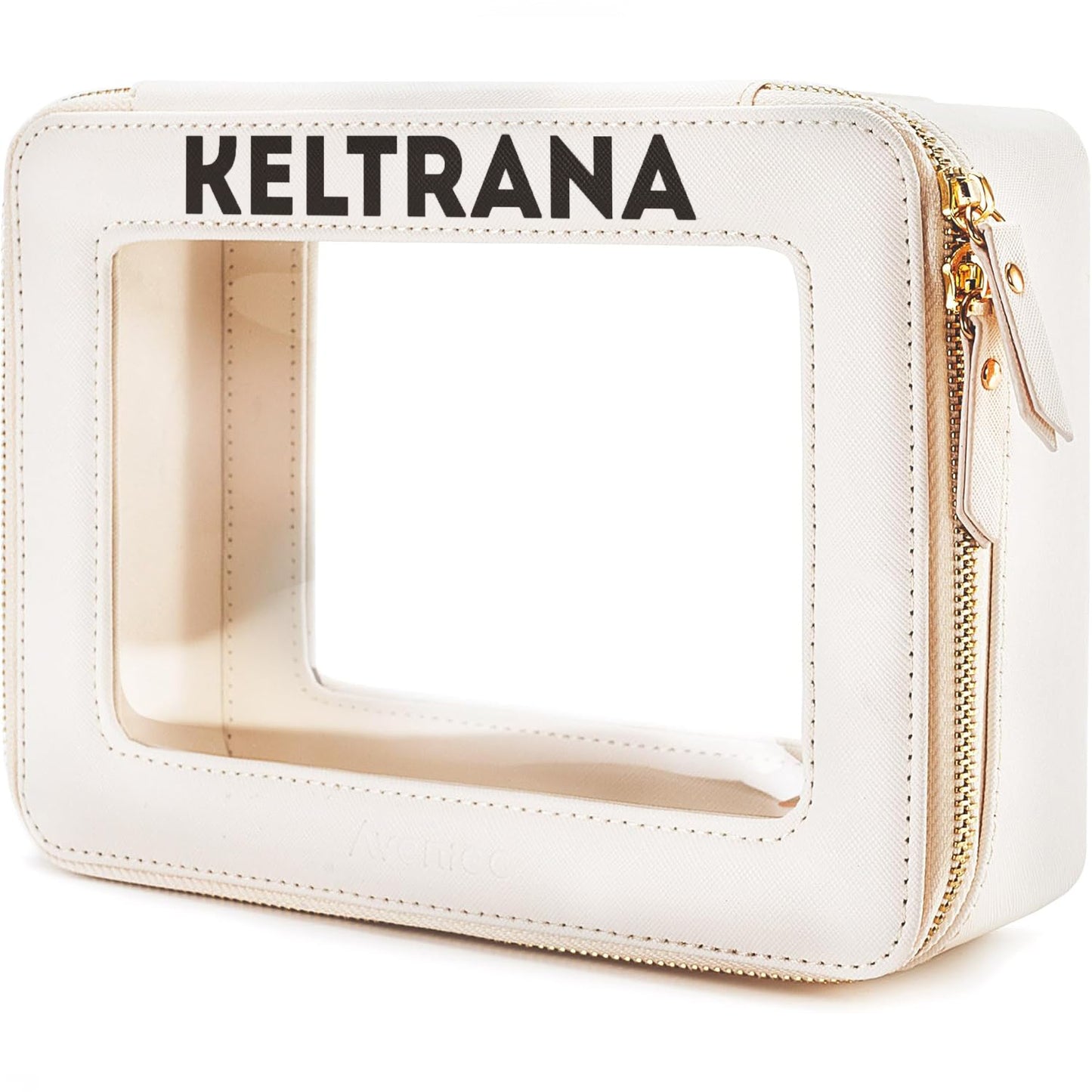 Keltrana Aveniee Clear Travel Makeup Organizer Bag - White