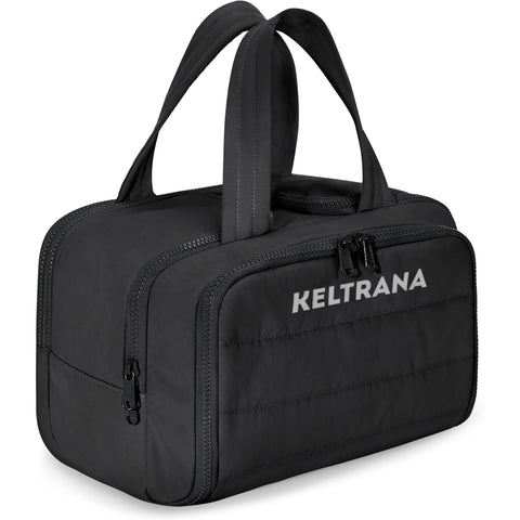 Keltrana Wide-Open Lightweight Travel Toiletry Bag for Women - Beige