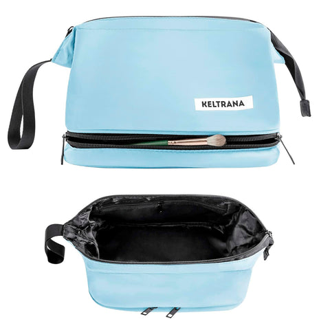 Keltrana Large Travel Toiletry Bag with Handle - Blue