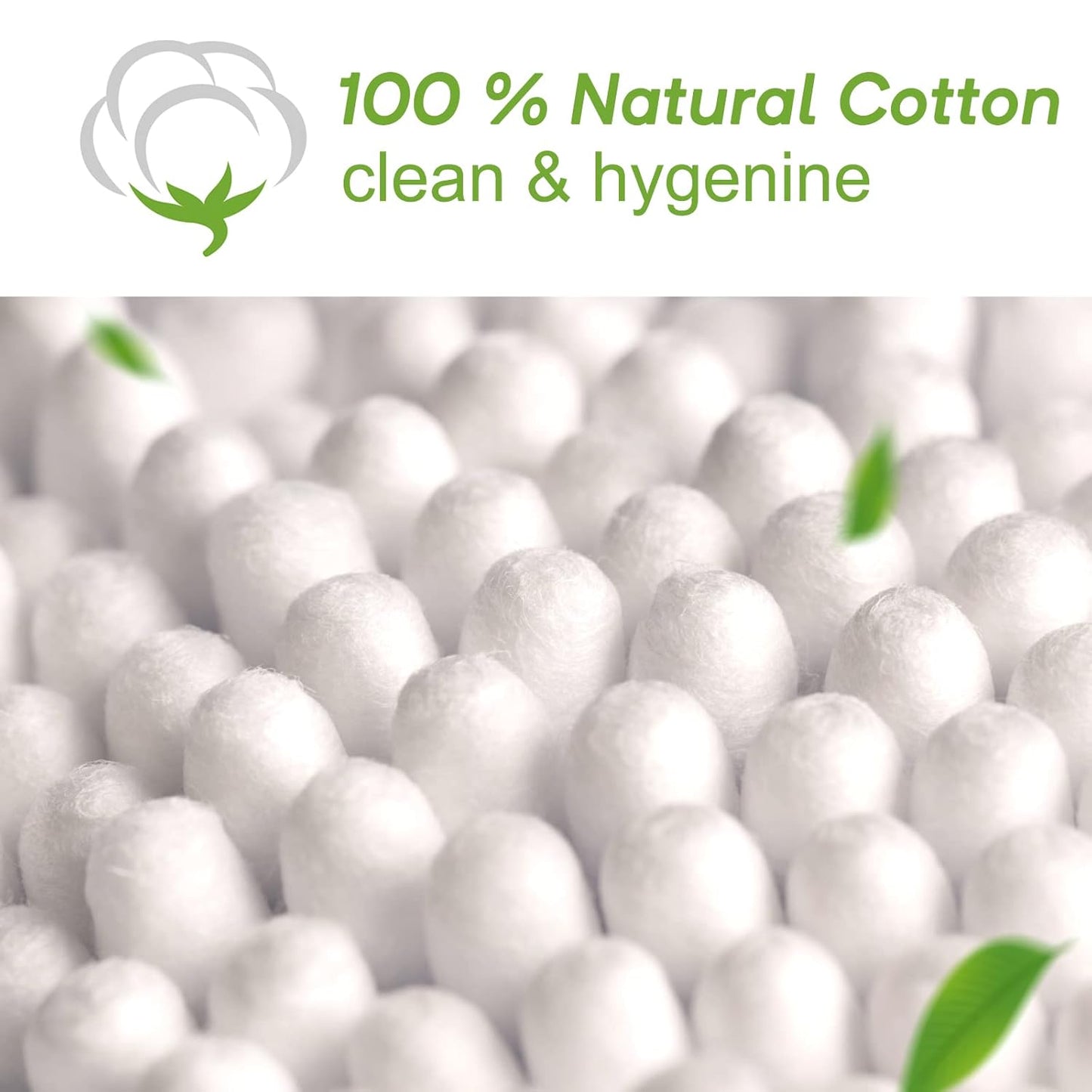 Keltrana 800 Count Bamboo Cotton Swabs Natural Organic Cotton Buds with Double Tips Hypoallergenic Biodegradable Swabs for Ear Cleaning Beauty & Personal Care Makeup Pet Care Crafts