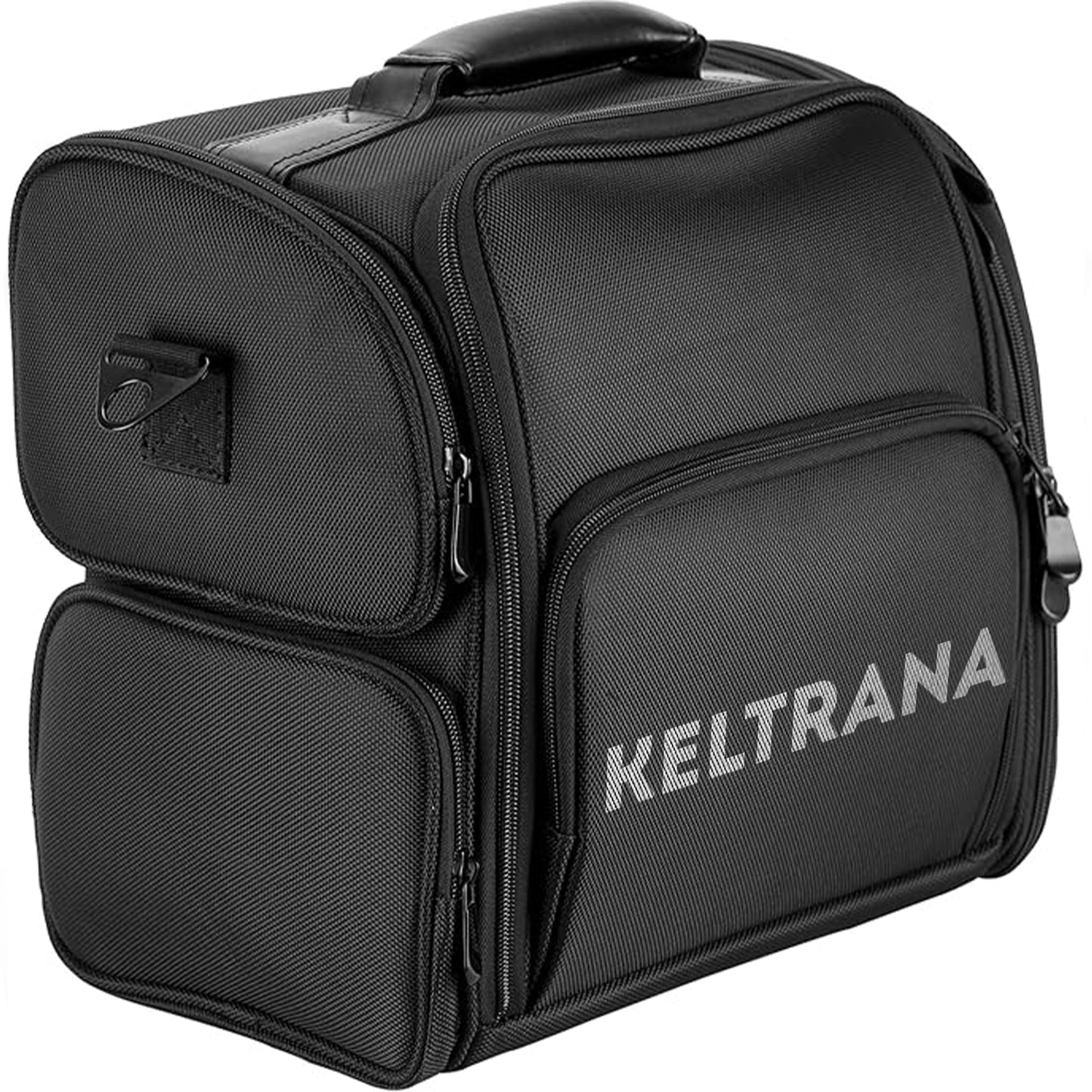 Keltrana Soft Sided Professional Travel Makeup Case – Nylon Black Cosmetic Bag